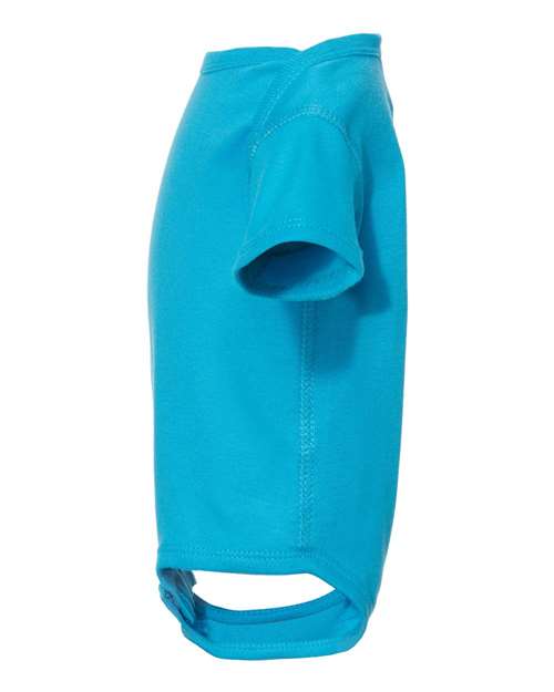 Rabbit Skins 4400 Infant Baby Rib Bodysuit - Turquoise - side