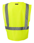 Kishigo 1085-1086 Unisex Ultra-Cool Mesh Vest with Pockets - Lime - back