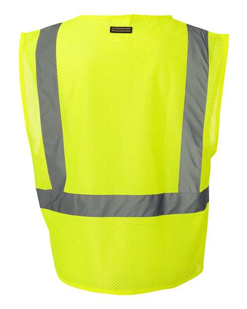 Kishigo 1085-1086 Unisex Ultra-Cool Mesh Vest with Pockets - Lime - back