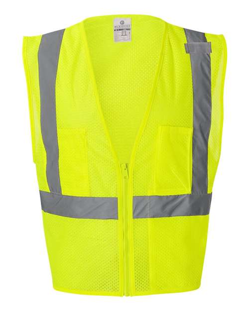 Kishigo 1085-1086 Unisex Ultra-Cool Mesh Vest with Pockets - Lime - front