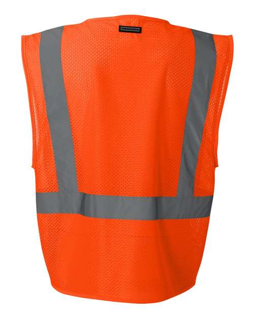 Kishigo 1085-1086 Unisex Ultra-Cool Mesh Vest with Pockets - Orange - back