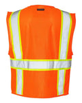 Kishigo 1163-1164 Unisex Ultra-Cool Solid Front Vest with Mesh Back - Orange - back