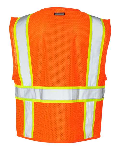 Kishigo 1163-1164 Unisex Ultra-Cool Solid Front Vest with Mesh Back - Orange - back