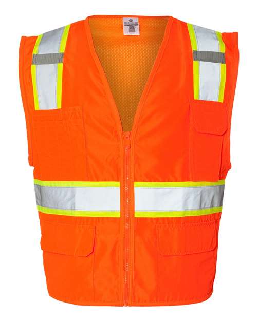 Kishigo 1163-1164 Unisex Ultra-Cool Solid Front Vest with Mesh Back - Orange - front