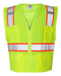 Kishigo 1163-1164 Unisex Ultra-Cool Solid Front Vest with Mesh Back - Lime - front