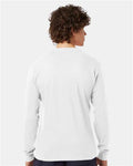 Champion CC8C Unisex Long Sleeve T-Shirt - White - model back