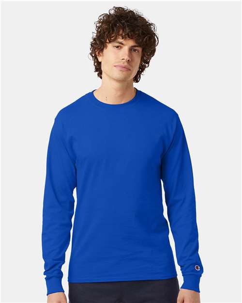 Champion CC8C Unisex Long Sleeve T-Shirt - Royal Blue - model front
