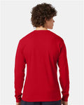 Champion CC8C Unisex Long Sleeve T-Shirt - Red - model back
