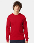 Champion CC8C Unisex Long Sleeve T-Shirt - Red - model front