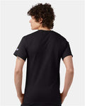 Champion T425 Unisex Classic T-Shirt - Black - model back