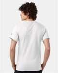 Champion T425 Unisex Classic T-Shirt - White - model back