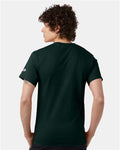 Champion T425 Unisex Classic T-Shirt - Dark Green - model back
