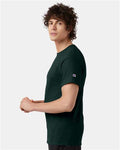 Champion T425 Unisex Classic T-Shirt - Dark Green - model side