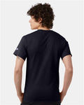 Champion T425 Unisex Classic T-Shirt - Navy - model back