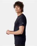 Champion T425 Unisex Classic T-Shirt - Navy - model side