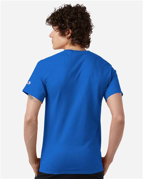 Champion T425 Unisex Classic T-Shirt - Royal Blue - model back