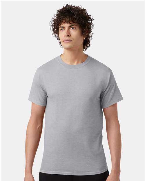 Champion T425 Unisex Classic T-Shirt - Light Steel - model front