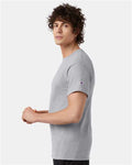 Champion T425 Unisex Classic T-Shirt - Light Steel - model side