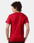 Champion T425 Unisex Classic T-Shirt - Red - model back