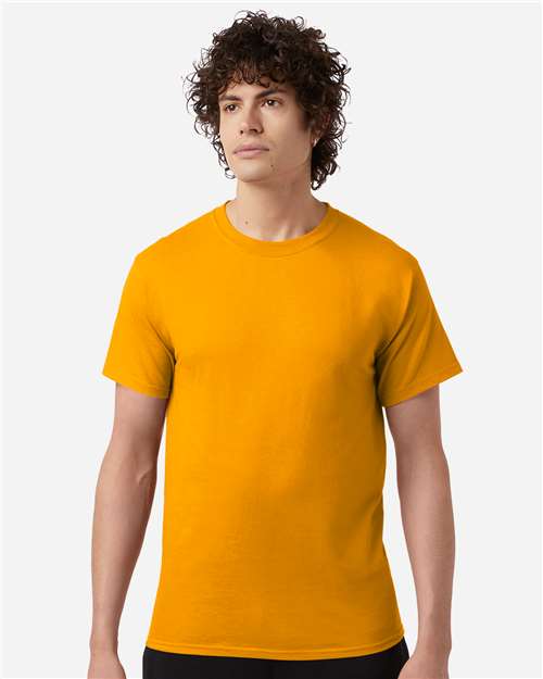 Champion T425 Unisex Classic T-Shirt - Gold - model front