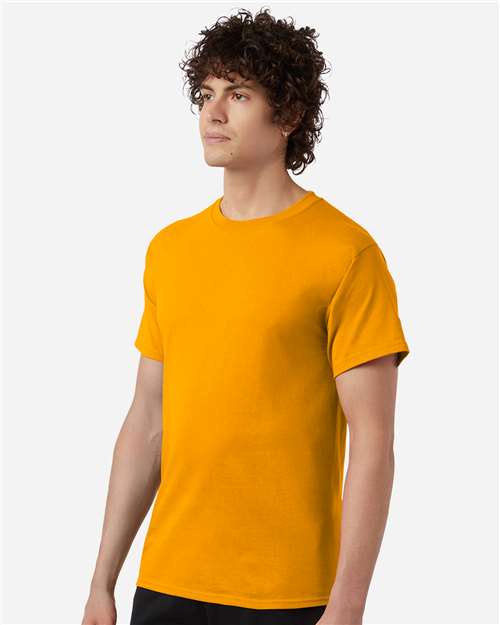 Champion T425 Unisex Classic T-Shirt - Gold - model side