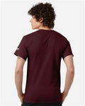 Champion T425 Unisex Classic T-Shirt - Maroon - model back