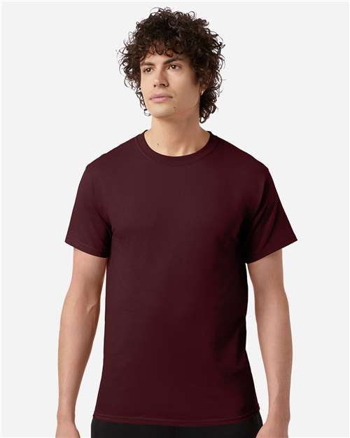 Champion T425 Unisex Classic T-Shirt - Maroon - model front