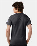 Champion T425 Unisex Classic T-Shirt - Charcoal Heather - model back