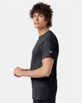 Champion T425 Unisex Classic T-Shirt - Charcoal Heather - model side