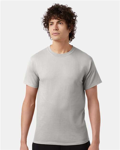 Champion T425 Unisex Classic T-Shirt - Ash - model front