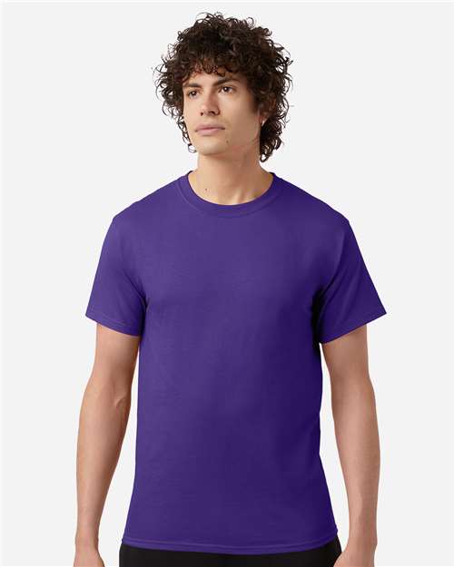 Champion T425 Unisex Classic T-Shirt - Purple - model front