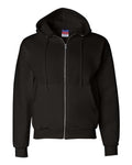 Champion S800 Powerblend Full-Zip Hooded Sweatshirt - Black - flat front