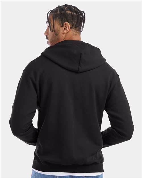 Champion S800 Powerblend Full-Zip Hooded Sweatshirt - Black - model back