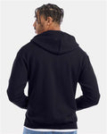 Champion S800 Powerblend Full-Zip Hooded Sweatshirt - Navy - model back