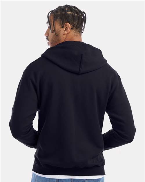 Champion S800 Powerblend Full-Zip Hooded Sweatshirt - Navy - model back