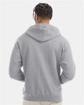 Champion S800 Powerblend Full-Zip Hooded Sweatshirt - Light Steel - model back