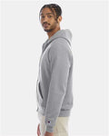 Champion S800 Powerblend Full-Zip Hooded Sweatshirt - Light Steel - model side