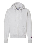 Champion S800 Powerblend Full-Zip Hooded Sweatshirt - Silver Grey - flat front