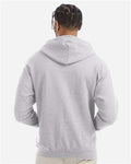 Champion S800 Powerblend Full-Zip Hooded Sweatshirt - Silver Grey - model back