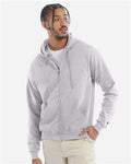 Champion S800 Powerblend Full-Zip Hooded Sweatshirt - Silver Grey - model front