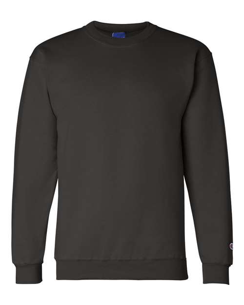 Champion S600 Powerblend Crewneck Sweatshirt - Black - flat front
