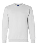 Champion S600 Powerblend Crewneck Sweatshirt - White - flat front