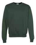 Champion S600 Powerblend Crewneck Sweatshirt - Dark Green - flat front