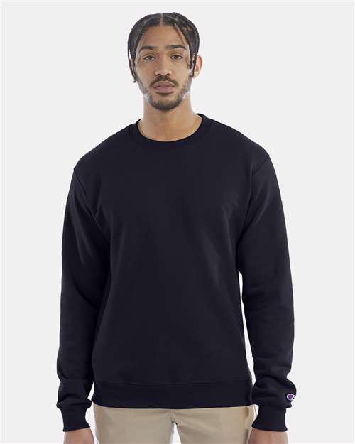 Champion S600 Powerblend Crewneck Sweatshirt - Navy - model front