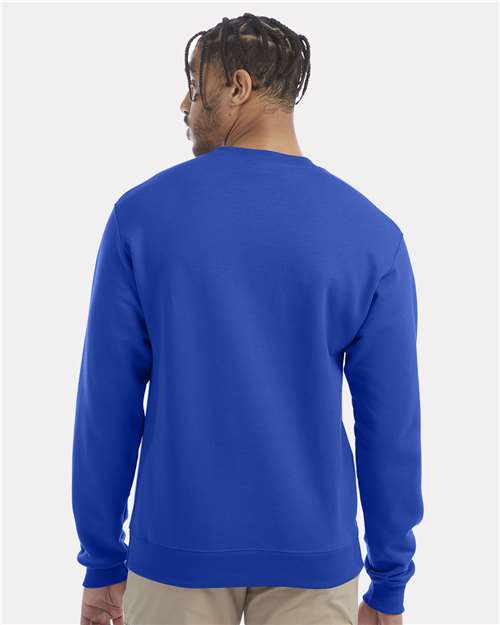 Champion S600 Powerblend Crewneck Sweatshirt - Royal Blue - model back