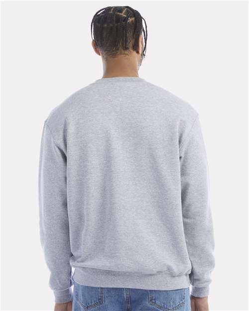 Champion S600 Powerblend Crewneck Sweatshirt - Light Steel - model back