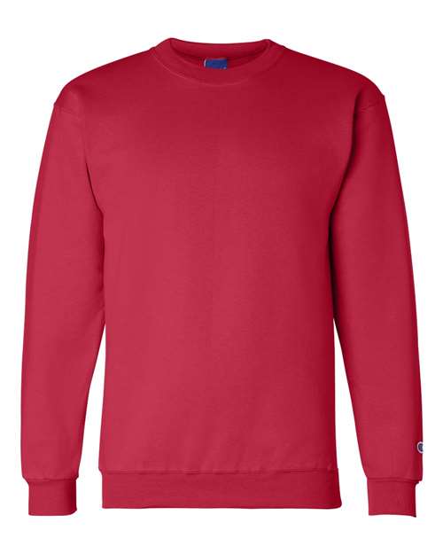 Champion S600 Powerblend Crewneck Sweatshirt - Scarlet - flat front