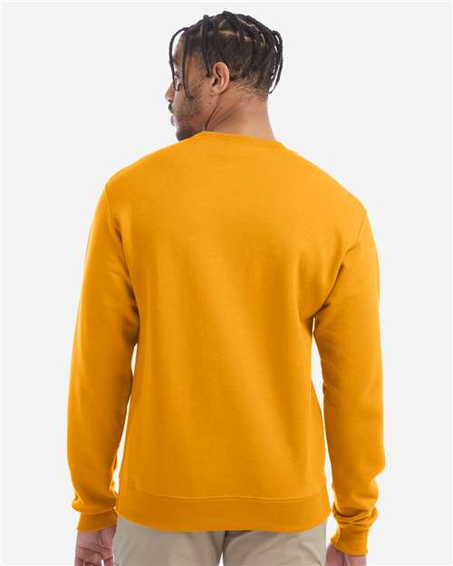 Champion S600 Powerblend Crewneck Sweatshirt - Gold - model back