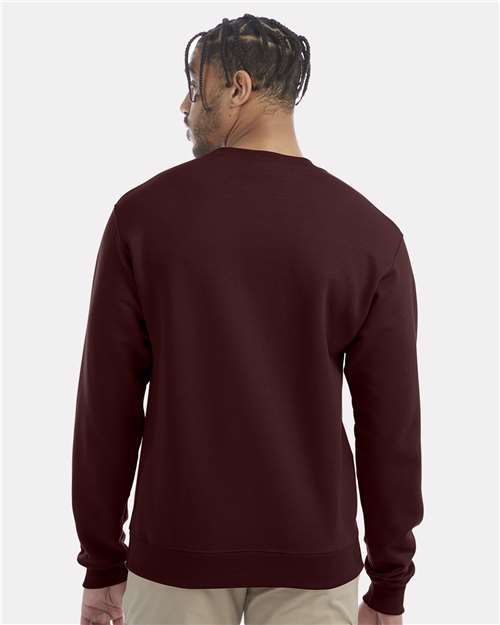 Champion S600 Powerblend Crewneck Sweatshirt - Maroon - model back
