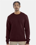 Champion S600 Powerblend Crewneck Sweatshirt - Maroon - model front